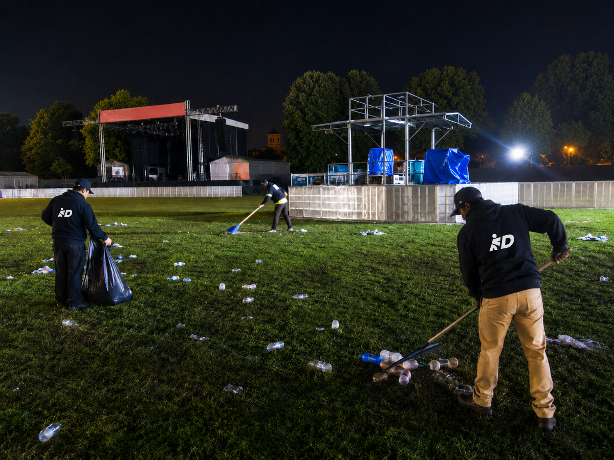 Post event construction cleanup
